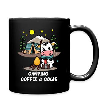 Camping Coffee Cows Country Life Holiday Weekend - Full Colour Mug - black - Right