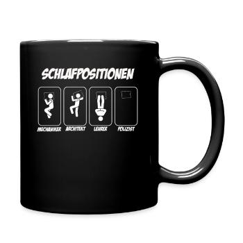 Polizist Geschenk Schichtarbeiter Polizist - Tasse einfarbig - Schwarz - Rechts