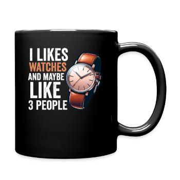 Watch Collector Horologist Collecting Watches - Full Colour Mug - black - Right