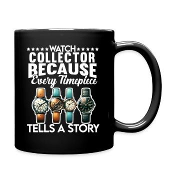 Watch Collector Horologist Collecting Watches - Full Colour Mug - black - Right