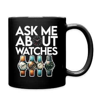 Watch Collector Horologist Collecting Watches - Full Colour Mug - black - Right