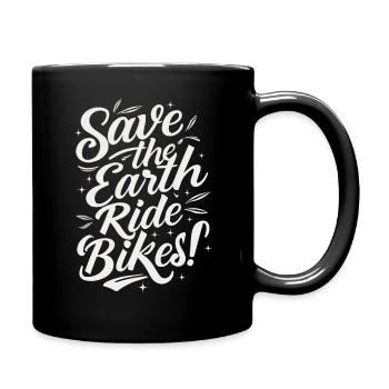Sauvez la Terre Ride Bikes Cyclisme Dicton - Mug uni - noir - Droite