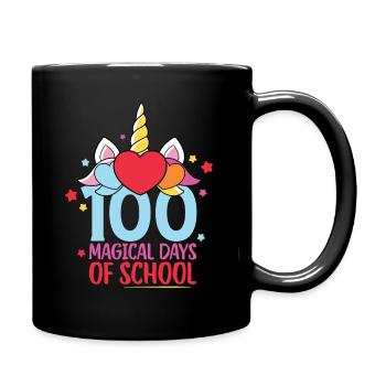 100 magical Days of School - 100 Days of School - Full Colour Mug - black - Right