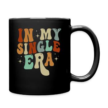 Dans mon ère de célibataire drôle de vie de célibataire - Mug uni - noir - Droite