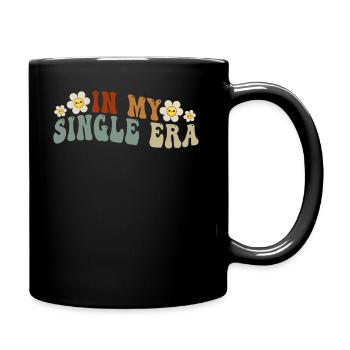 Dans mon ère de célibataire drôle de vie de célibataire - Mug uni - noir - Droite