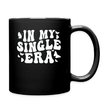 Dans mon ère de célibataire drôle de vie de célibataire - Mug uni - noir - Droite