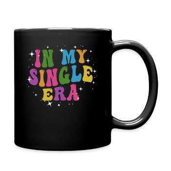 Dans mon ère de célibataire drôle de vie de célibataire - Mug uni - noir - Droite