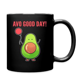 Avo Good Day Vegan - Tasse einfarbig - Schwarz - Rechts
