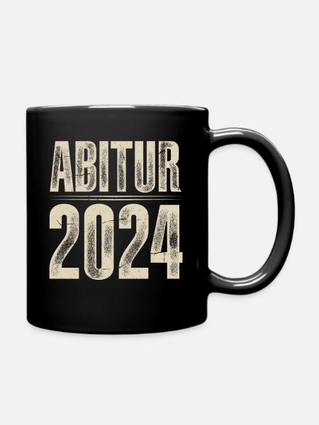 Abitur 2024 - Tasse einfarbig - Schwarz