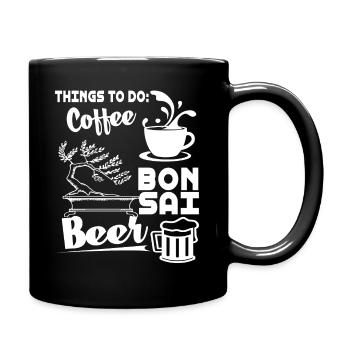 Bonsai Love Beer Bonsai And Beer - Full Colour Mug - black - Right
