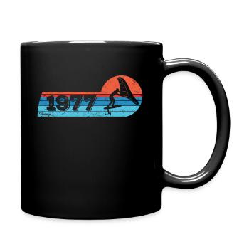 Wingfoil-Surfer Geburtstag Jahrgang 1977 geboren - Tasse einfarbig - Schwarz - Rechts