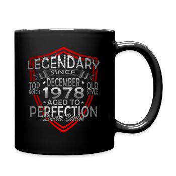 45e anniversaire, décembre 1978, 45 ans - Mug uni - noir - Droite