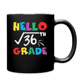 Hello 36th grade - Tasse einfarbig - Schwarz - Rechts