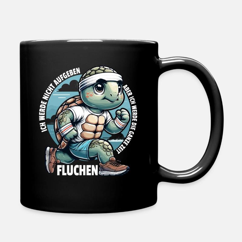 Joggen Läufer Geschenk Marathon Halbmarathon - Tasse einfarbig - Schwarz