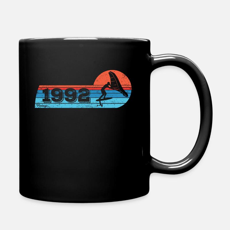 Wingfoil Surfer Anniversaire Vintage 1992 Né - Mug uni - noir