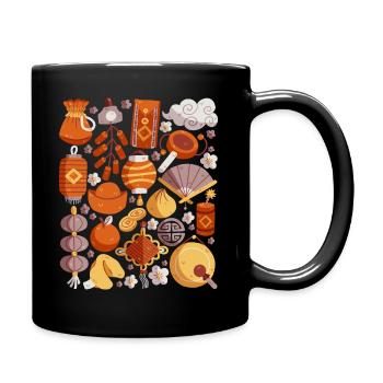 Chinesisches Neujahrsfest - Tasse einfarbig - Schwarz - Rechts