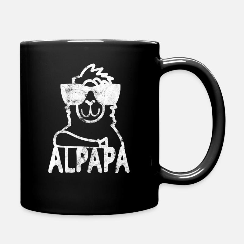 Cooles Alpapa Alpaka Lama - Tasse einfarbig - Schwarz