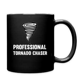 Tornado Chaser Sturm jagt Männer Frauen Kinder - Tasse einfarbig - Schwarz - Rechts
