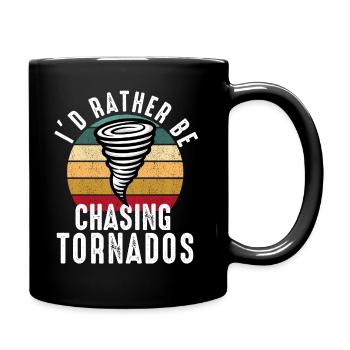 Tornado Chaser Sturm jagt Männer Frauen Kinder - Tasse einfarbig - Schwarz - Rechts