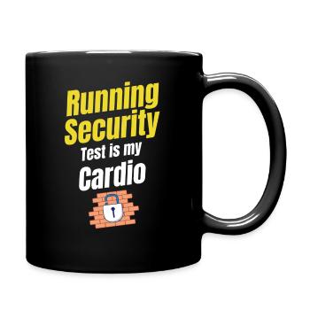 Running a security test is my - Full Colour Mug - black - Right
