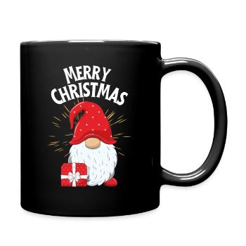 Merry Christmas Zwerg - Tasse einfarbig - Schwarz - Rechts