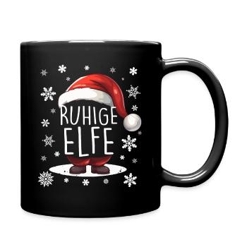 Ruhige Elfe - Tasse einfarbig - Schwarz - Rechts