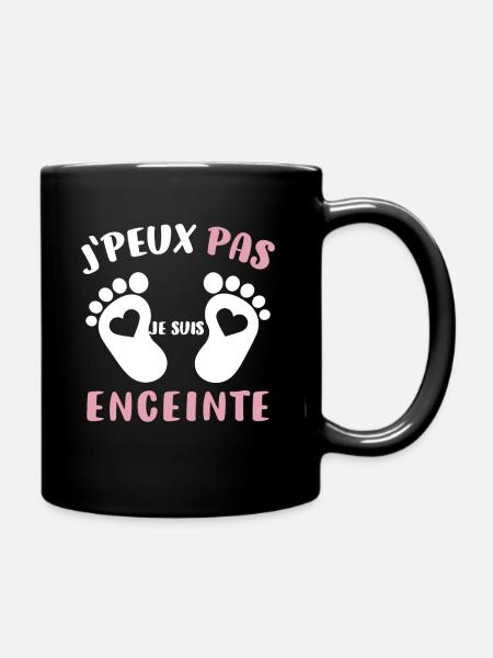Cadeau Drôle Future Maman Annonce Grossesse - Mug uni - noir