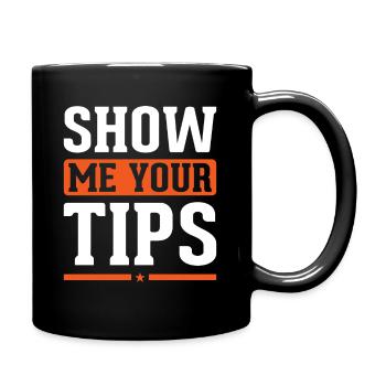 Pourboires de serveur Pourboire Serveuse Café Checkout - Mug uni - noir - Droite