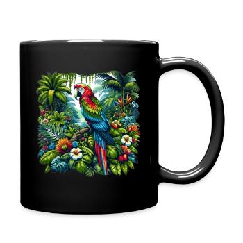 Perroquet tropical - Mug uni - noir - Droite