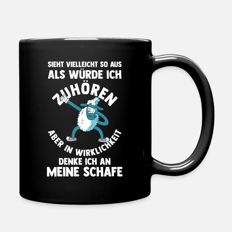 Schaf Schäfer Schäferei Bauer Landwirt Bauernhof S - Tasse einfarbig - Schwarz