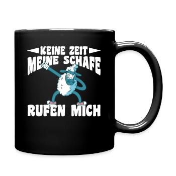 Schaf Schäfer Schäferei Bauer Landwirt Bauernhof S - Tasse einfarbig - Schwarz - Rechts