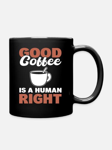 Kaffeetrinker Kaffeeliebhaber - Tasse einfarbig - Schwarz