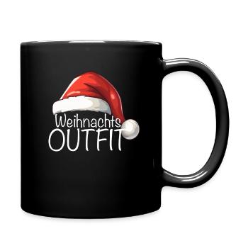 Weihnachts Outfit - Tasse einfarbig - Schwarz - Rechts