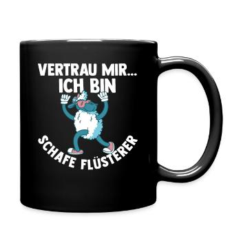Schaf Schäfer Schäferei Bauer Landwirt Bauernhof S - Tasse einfarbig - Schwarz - Rechts