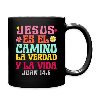 Camiseta Cristiana Para Mujer En Espanol Spanish - Full Colour Mug - black - Right