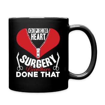 Cardiologist Open Heart Surgery Cardiologists - Full Colour Mug - black - Right