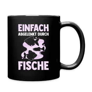 Aquarium Aquaristik Fische - Tasse einfarbig - Schwarz - Rechts