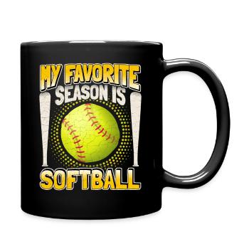 Joueur de softball, dicton sportif drôle - Mug uni - noir - Droite