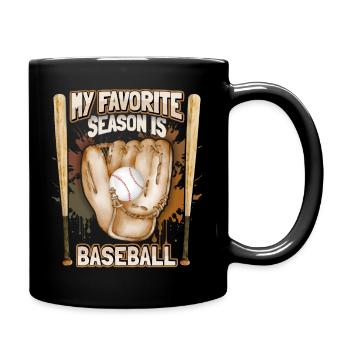 Baseball, Funny Sports Saying Baseball Glove - Full Colour Mug - black - Right