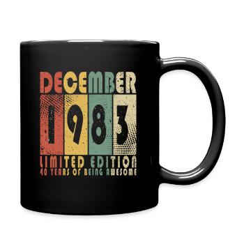 Dezember 1983 - 1983 Dezember - Tasse einfarbig - Schwarz - Rechts