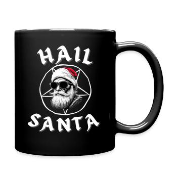 Heil Weihnachtsmann Lustige Alternative Gothic Weihnachten Design - Tasse einfarbig - Schwarz - Rechts