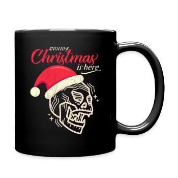 Crâne de Noël crâne, dicton drôle - Mug uni - noir - Droite