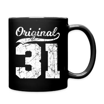 31 Original 93 Jahren Mann Frau Geburtstag - Tasse einfarbig - Schwarz - Rechts
