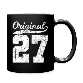 27 Original 97 Jahren Mann Frau Geburtstag - Tasse einfarbig - Schwarz - Rechts