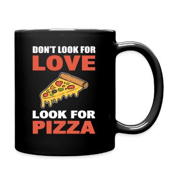 Pizza -Liebhaber Pizzaiolo - Tasse einfarbig - Schwarz - Rechts