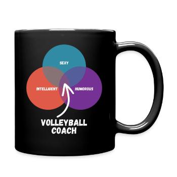 Volley-ball - Mug uni - noir - Droite