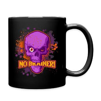 Crâne Dessin Animé, Crâne, Zombies Disant - Mug uni - noir - Droite
