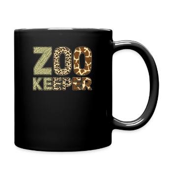 Zoowärter Kostüm Afrikanisches Tier Safari Zoowärter - Tasse einfarbig - Schwarz - Rechts