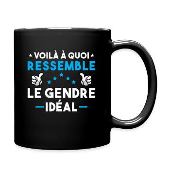 Voilà à quoi ressemble le gendre idéal - Mug uni - noir - Droite