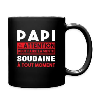 Papi Peut Faire La Sieste Soudaine Grand Pères - Mug uni - noir - Droite